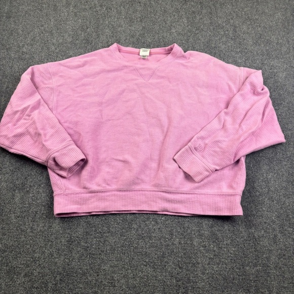 PINK Victoria's Secret Tops - PINK by Victoria’s Secret Women’s Pink Ribbed Crewneck Sweater size: Small